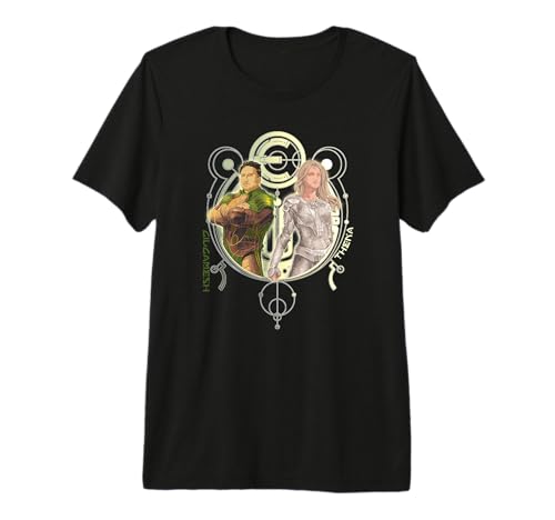 T-shirt Marvel Eternals Gilgamesh Thena t-shirt geek imprimé duo portrait pour adulte