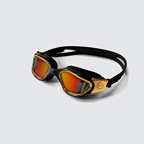 ZONE3 Vapour Gafas de natación, Unisex Adultos, Polarizado-Negro/Oro, Talla única