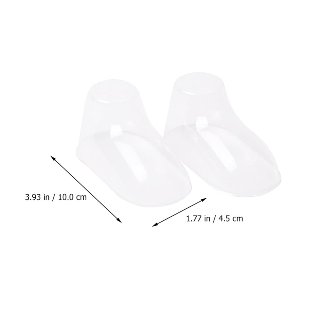 ABOOFAN Supporti Piede e Ragazzo Pvc per Trasparente Ragazza Scarpe in Anti-deformazione 100 Pezzi , Forma Mini Calze Ragazzo Ragazza, Robusti per Esposizione