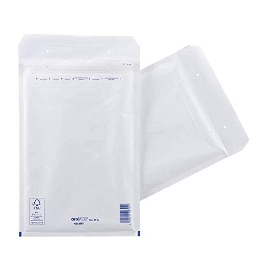 100 st. aroFOL CLASSIC vadderade väskor storlek 6/A4/22,0 x 34,0 cm/vit