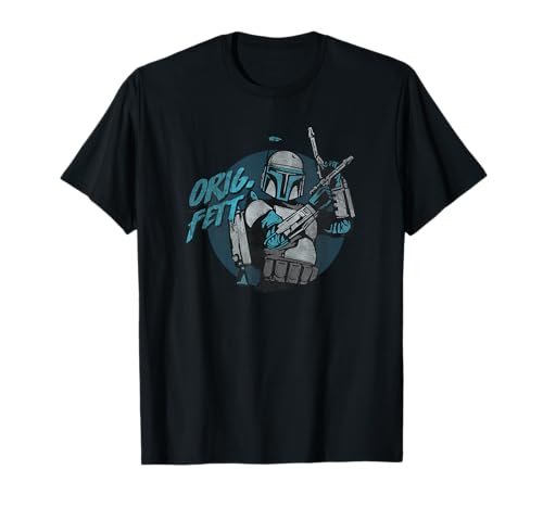 T-shirt Star Wars Boba Fett Orig Fett Box Up en coton premium durable