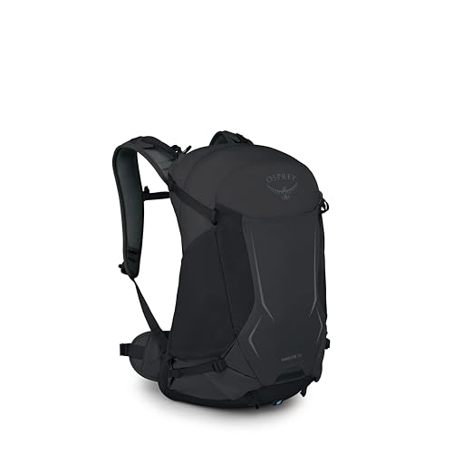 Osprey Hikelite 26L Durable Hiking Backpack - Travel Daypack with Rain Cover for Men and Women, Raven Black