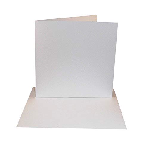 Tarjetas en blanco 6x6 pulgadas con sobres de UK Card Crafts para invitaciones caseras 50 uds