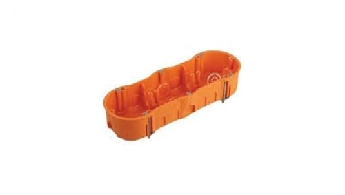 PAWBOL Dreifachdose für verschiedene Materialien - Orange, Kunststoff, nicht wasserfest, 1 x 3-fach Hohlwanddose Tiefe 46mm