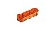 PAWBOL Dreifachdose für verschiedene Materialien - Orange, Kunststoff, nicht wasserfest, 1 x 3-fach Hohlwanddose Tiefe 46mm