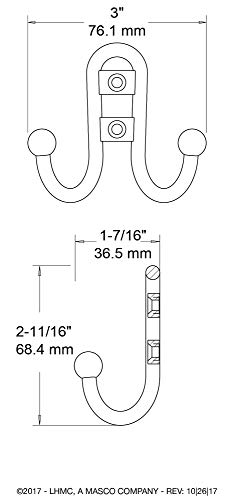 Liberty Hardware B46115Z-Chr-C Robe Hook, Single, Polished Chrome #TOP5