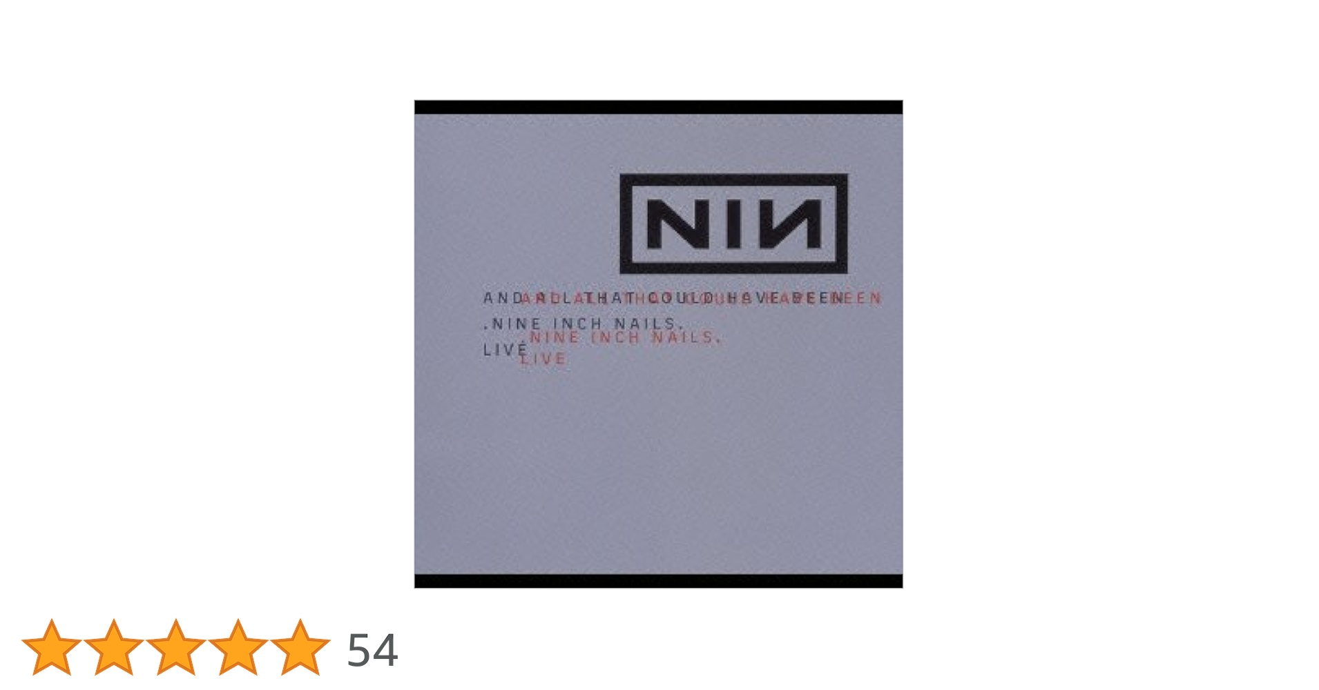 Amazon.co.jp: ナイン・インチ・ネイルズ・ライヴ : アンド・オール