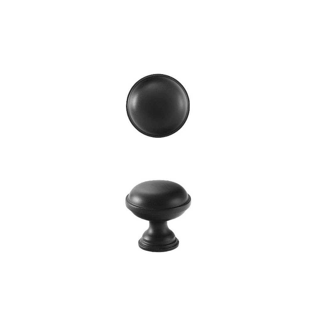 Poignée de porte d'armoire en laiton demi-lune pour meuble de cuisine tiroir noir L
