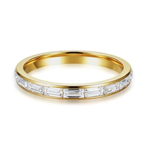 munone 2mm Channel Set Baguette CZ Eternity Ring image
