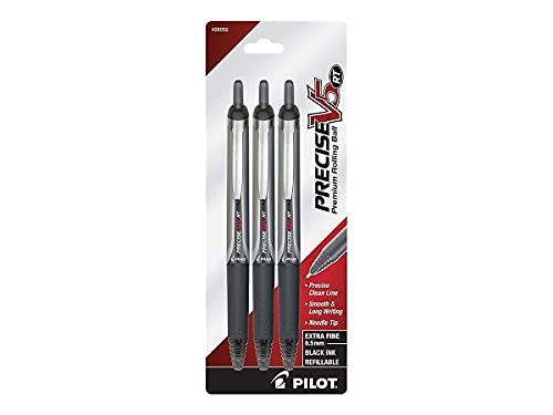 Pilot Precise V10 RT Retractable Ball Pens, 1.0mm, Black, 3-Pack - image 1