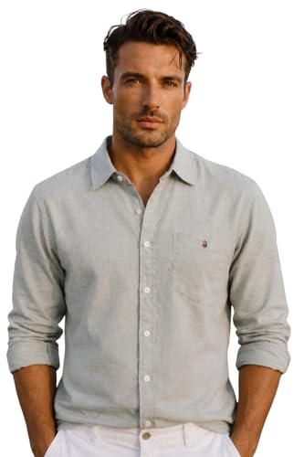 Image of Louis Philippe Men's Cotton Slim Fit Textured Fabric Soft Handfeel Full Sleeve Casual Shirt