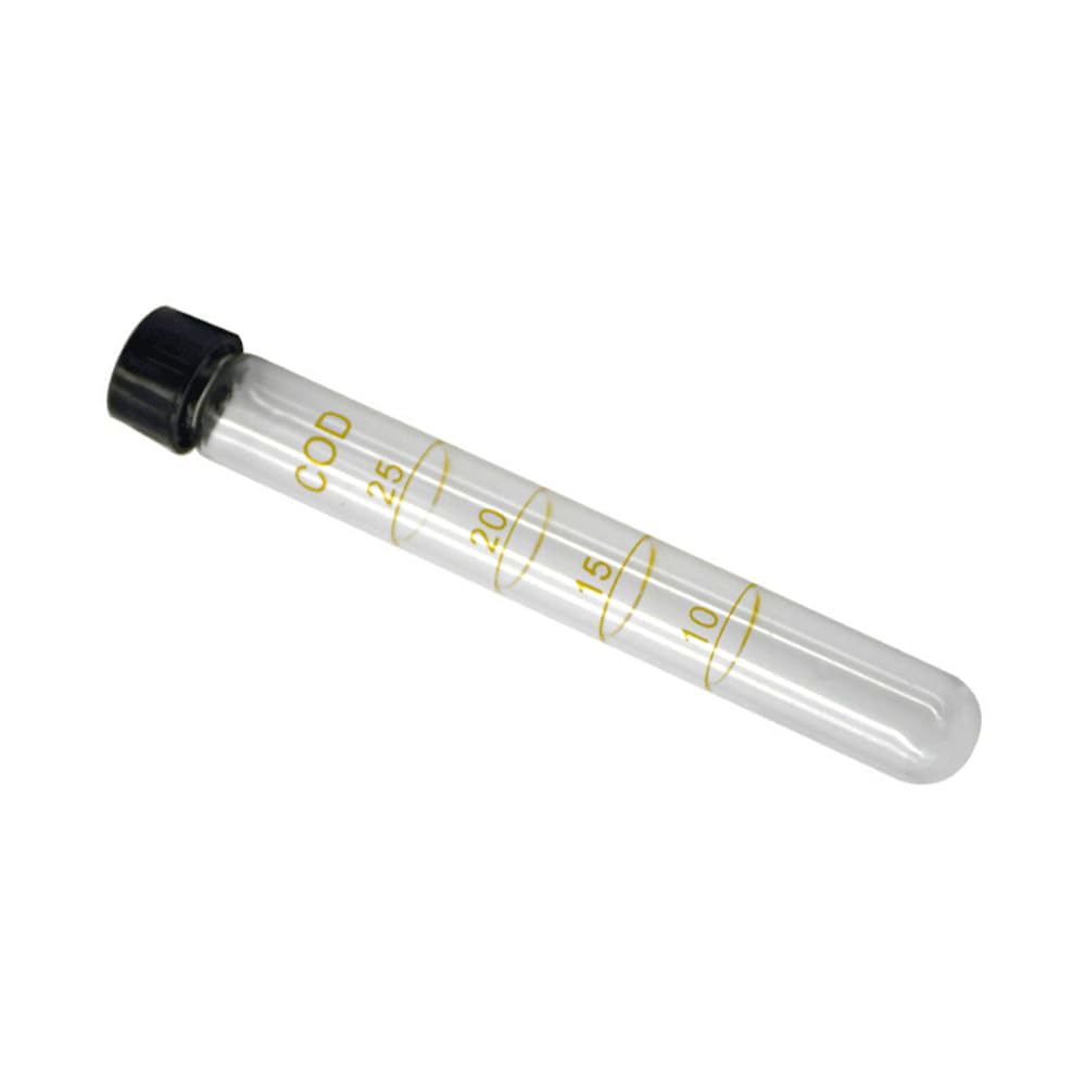 Szklane probówki testowe o pojemności 10 ml/15 ml/25 ml z nakrętką i skalą do badania ChZT — odporność na wysoką temperaturę do 165°C(25mL 10PCS)