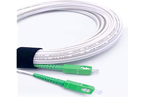 Elfcam® - 25m Fiber Optic Cable SC/APC to SC/APC Simplex Singlemode 9/125μm, Compatible with FTTH Cables, White (25M) Elfcam® - 25m Fiber Optic Cable SC/APC to SC/APC Simplex Singlemode 9/125μm, Compatible with FTTH Cables, White (25M)