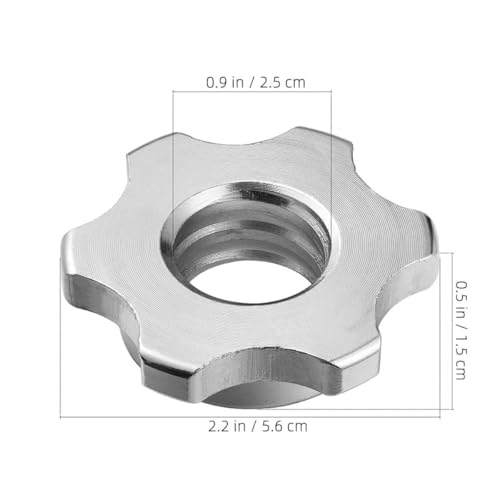 Écrous hexagonaux antidérapants 2.5 cm pour sécuriser les poids - 2
