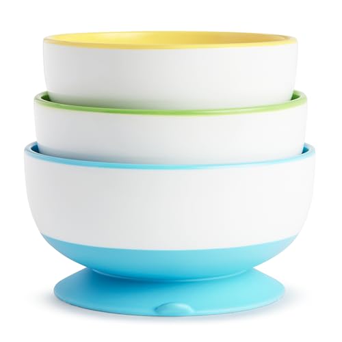 image for Munchkin® Stay Put™ Suction Bowls for Babies and Toddlers, 3 Pack, 