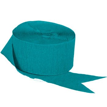 DENNECREPE Crepe Paper Streamers, 6 ROLLS, MADE IN USA (TEAL/BLUE GREEN)
