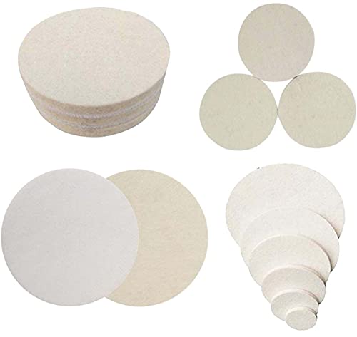 Image of DIY Crafts 1 Pc, 6inch Only Felt Pad Hook Loop, Wool Felt Polishing Bits Pad Accessories Buffing Shank Only Felt pad Compatible Polishing Buffing Buffer Pad (1 Pc, 6inch Only Felt Pad Hook Loop)
