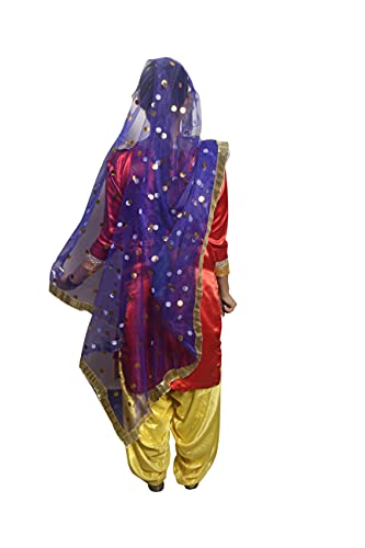 Image of ITSMYCOSTUME Punjabi Patiala Suit for Girls|Punjabi Giddha /Baisakhi /Bhangra Dance Costume for Girls