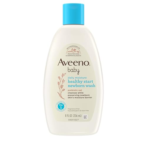 Aveeno Baby Healthy Start Nourishing Newborn Wash, Hypoallergenic Baby Body Wash, Prebiotic Oat,...