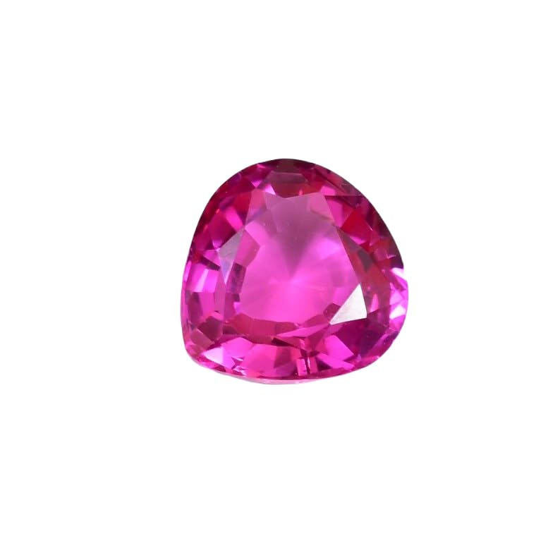 Saphir rose taillé en cœur 17mm, gemme d'exception pour bague