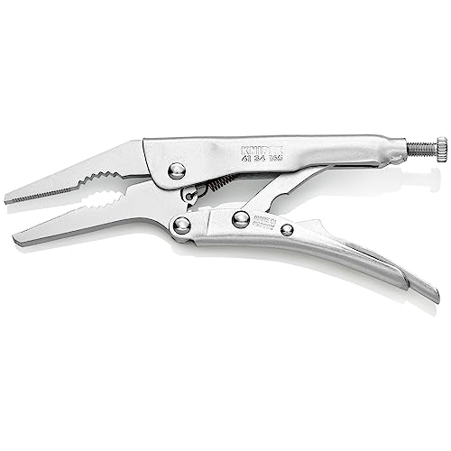 Knipex 41 34 165 Knipex Tools Lp - 4134165 6-1/4 Inch Grip Pliers W/ Long, Narrow Jaw, Nickel Plated thumb #1