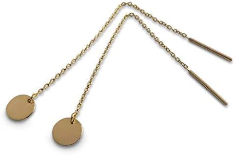 Pull Through Earrings 1 Paar Echt 585 Gold 14 Karat