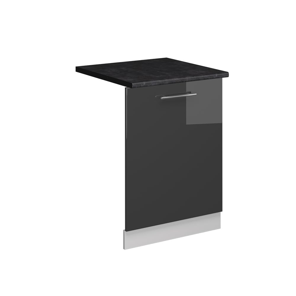 Vicco Panel przedni zmywarki "Fame-Line", Antracyt wysoki połysk, 60 cm | BP Antracyt, à combiner avec d'autres modules de la série Fame-Line
