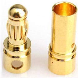 3.5mm Gold Banana Bullet Connectors 6 Pairs (6pcs Male + 6Pcs Female). ESC Motor