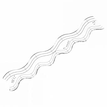 Amazon.com: 1 Piece Wave Quilting Ruler and Template Wavy Edge Ruler ...