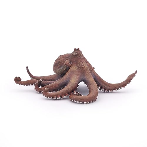 Papo - Krake Figur - Spielzeug für Kinder ab 3 Jahren - Handbemalter Oktopus aus Kunststoff - Realistische Meereswelt-Figur mit Tentakeln und Saugnäpfen - 56013, T.Única