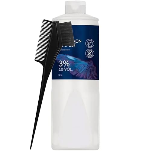Tint Brush Comb + Welloxon Perfect 10 Vol 3% Cream Developer 1 Liter