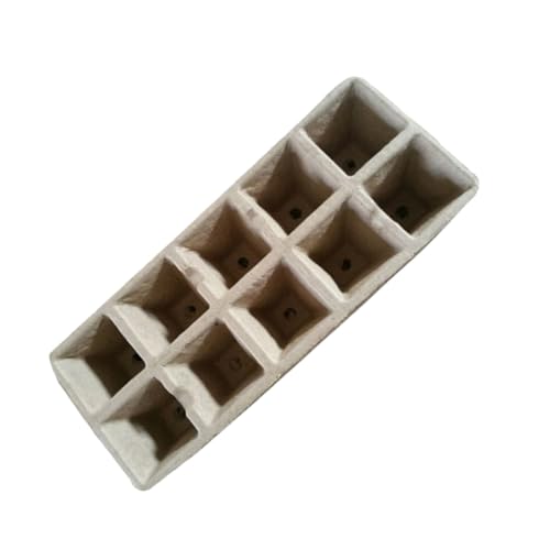 SHINEOFI 13 pièces Kit de Pots de Tourbe Biodégradables Cases Carrés pour Semis et Germination Plateau de Culture Écologique pour Plantes Fleurs et Légumes Démarreur de Couleur Aléatoire