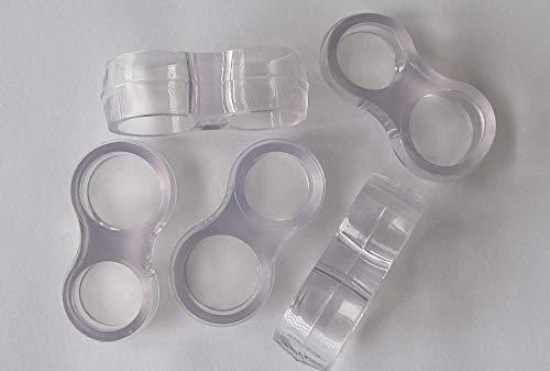 HKB ® Türklinkenpuffer und Fenstergriffpuffer, 46 x 24 mm, Gummi transparent, 5 Stück