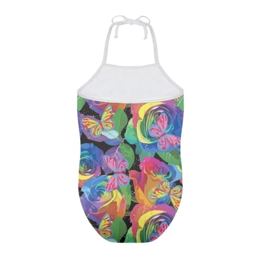 Image of Girl Funny Cute Beach Sport Halter One Piece Swimsuit Bathing Suit for 3-10 Year