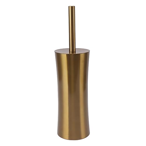 Image of Toilet Brush Gold Soft Head Compact Rustproof Toilet Brush for Home (Small Waist)