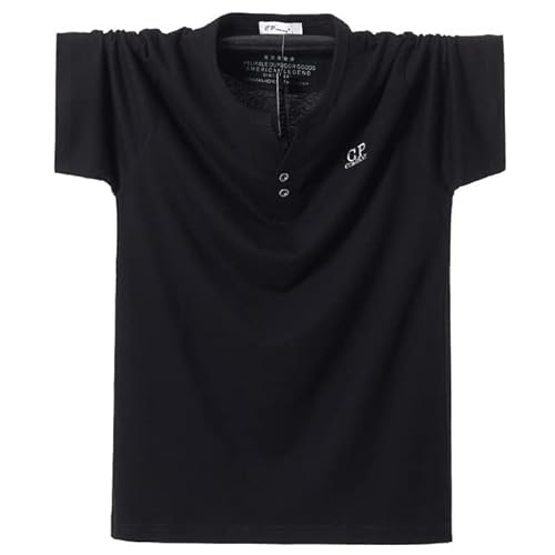 KTTGYRE Camiseta Hombre Talla Grande 5XL 6XL 7XL 8XL Men Big Tall Camiseta Mangas Cortas Camiseta De Gran Tamaño Macho Algodón Grandeo Verano Verano-Black,8XL