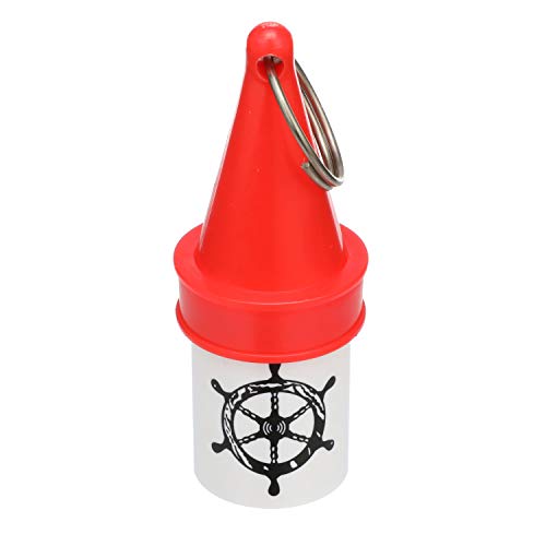 SEACHOICE 78081 High-Visibility Floating Key Buoy with Dry Storage Red