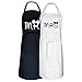 VMNlooking Mr. and Mrs. Aprons Gifts for Bridal Shower,His and Hers Couple Matching Aprons with Pocket, Funny Wedding Gifts for Wedding Marriage Newlyweds(Set of 2 Size) (Mickey)