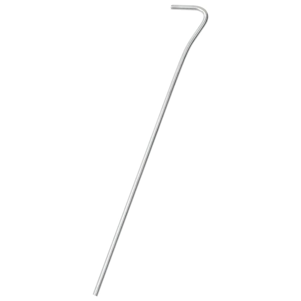 Śledzie namiotowe 50 szt. 23 cm Ø 4 mm stal ocynkowana, srebrne, do akcesoriów namiotowych, śledzie, linka napinająca, linka namiotowa, zabezpieczenie przed burzą, kemping, wędrówki, tarp