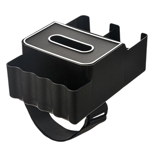 Organizador de asiento a asiento, soporte para pañuelos de consola central, bandeja para portavasos de coche, almacenamiento multiusos para asiento delantero de coche para toallas de papel