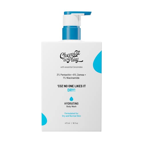 Image of Chemist at Play Hydrating Body Wash For Dry, Flaky, Stretchy and Normal skin, with Ceramides and Niacinamide, For Intense Hydration, Freshness and Deep Cleansing, Suitable for Men and Women, 473 ml