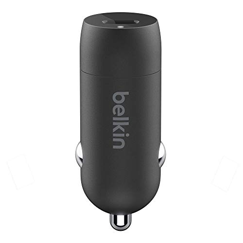 Belkin USB-C Fast Car Charger 20W-Black (iPhone Fast Charger Compatible with iPhone 12 Pro Max/12/12 Pro/ 12 Mini, Samsung Galaxy S20, S20+, S20 Ultra, Note20, Google Pixel and More) (CCA003bt)
