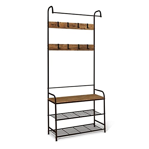 FACILITYS Perchero de entrada vintage marrón 79 Cover