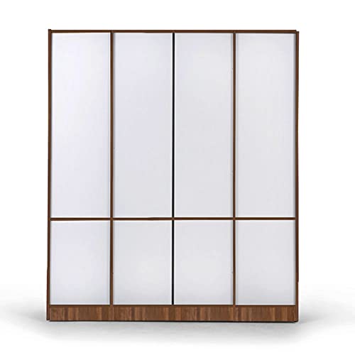 Image of Wakefit Wardrobe | 1 Year Warranty | Engineered Wood Almirah, Cupboard for Clothes Storage | 4 Door, 1 Drawer, 2 Hanging Space | Cashmere - Columbian Walnut
