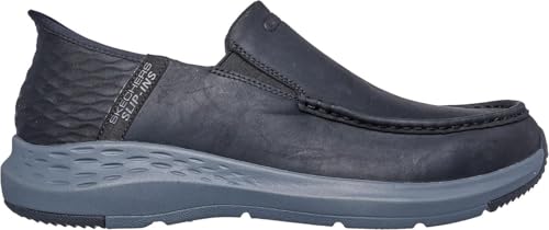 Skechers - Mens Slip-Ins Relaxed Fit: Parson - Oswin Slip On Shoes, Color Black Ii, Size: 11.5 M US4