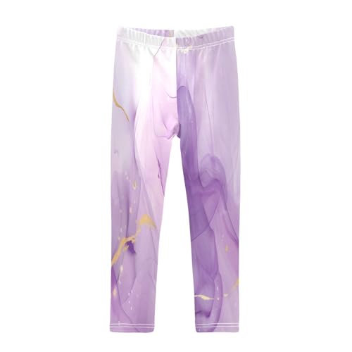 Bolaz Toddler Girls Leggings Printed Yoga Pants Leggings Light Purple Dreamy for Kids