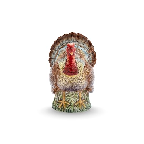 Spode 14oz Turkey-Shaped Gravy Boat with Ladle - Dolomite Thanksgiving Serveware | Large Table Centerpiece | Decorative Serving Bowl | Holiday Soup Bowl, For Thanksgiving Dinner and Festive Meals Spode 14oz Turkey-Shaped Gravy Boat with Ladle - Dolomite Thanksgiving Serveware | Large Table Centerpiece | Decorative Serving Bowl | Holiday Soup Bowl, For Thanksgiving Dinner and Festive Meals