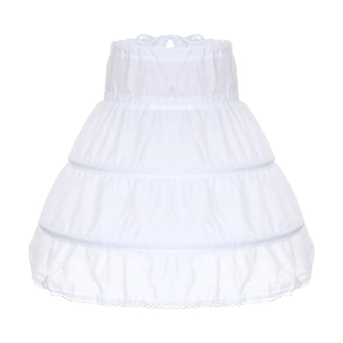 baotongle Girls Petticoat Underskirt with 3 Hoops Full Slip Girls Petticoat Crinoline Skirt for Party Daily Dress