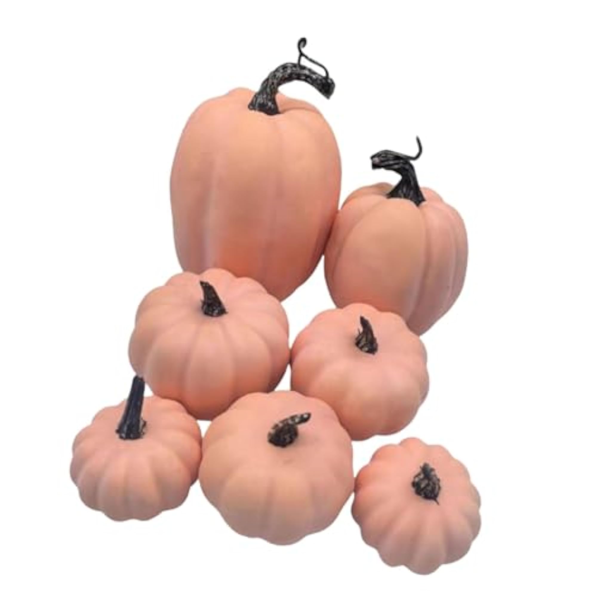 7 Pieces Artificial Pumpkins Set Foam Decor for Centerpieces