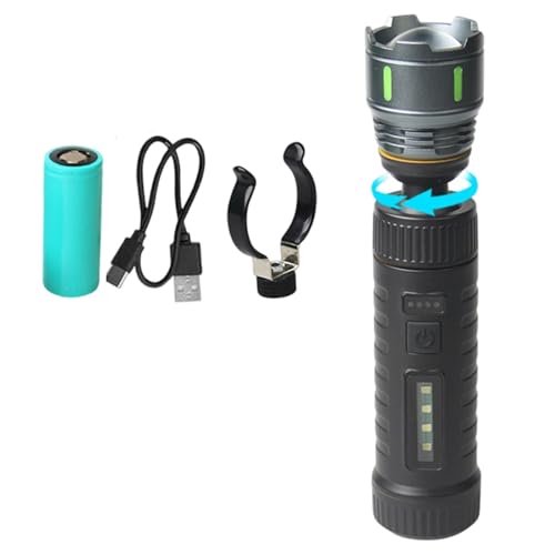 Linterna de pesca portátil recargable de ABS con clip de haz para uso nocturno